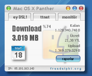 Mac OS X Panther Tema ekran görüntüsü 1