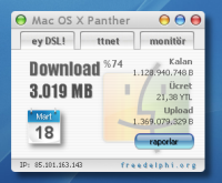 Ey DSL! Max OS X Panther Tema ekran görüntüsü