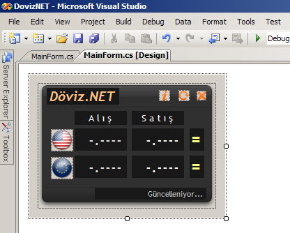 Döviz.NET Tasarım Aşaması