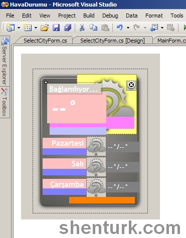 C# ile Hava Durumu Programı Tasarım Aşaması