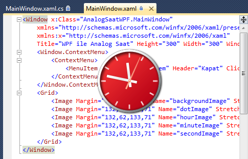 WPF ve C# ile Analog Saat