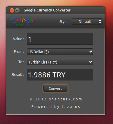 Google Currency Converter 1.0 Linux